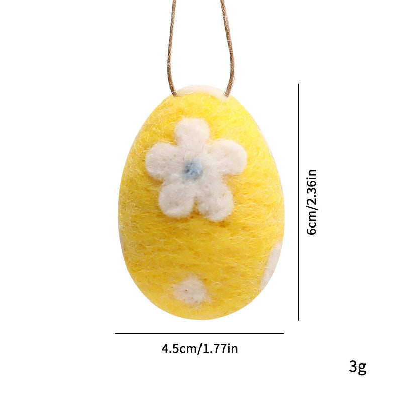 Wholesale Easter Egg Simulation Wool Felt Foam Egg DIY Decoration Easter Decoration